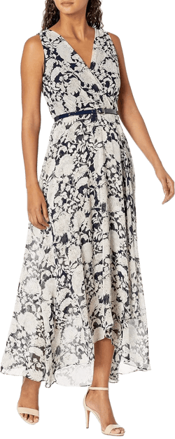 Tommy Hilfiger Women's Sleeveless V-Neck Belt Wrap Dress