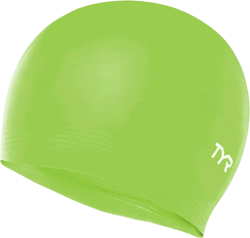 TYR Latex Swim Cap for Men and Women, Recreational Swimming Hat, Lightweight Hair Protection and Drag Reduction Florescent Green
