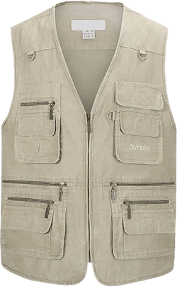 Riutiru Men's Versatile Outdoor Travel Sports Vest, Olympina Multiple Pockets for Work, Fishing, Hunting, Tactical Missions 7X-Large Light Olive Green-medium Thickness#11