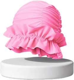 Swim Cap Women Adult with Ruffled Edges -Nylon Cloth Swimming Cap Extra Swimming Cap Elastic Comfort Bathing Hats Keep Hairstyle Unchanged Swim Caps for Women Pink