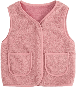 Girls Boys V Neck Warm Thick Solid Knit Sleeveless Vest Toddler Baby Preppy Knitted Winter School Sweaters Waistcoat 3-4T Pink