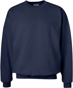 Hanes Men's Ultimate Cotton Heavyweight Crewneck Sweatshirt_Navy_S
