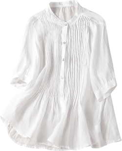 V Neck Linen Tshirts for Women Summer Fall 3/4 Dolman Sleeve Relaxed Fit Long Basic Tee Shirt Tops Women 2025 FN Large A-x86 White