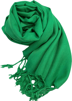 Small Solid Handwoven Bamboo Viscose Scarf - Green