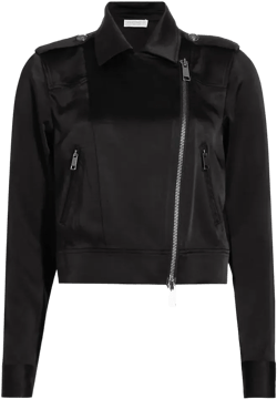 Alice Satin Jacket - Black
