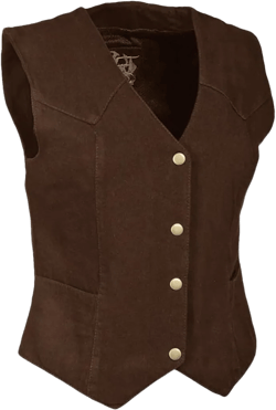 Wvapzxx Women's Suede Suit Vest Vintage Steampunk Waistcoat Western Jacket Cowgirl Vest X-Small Brown
