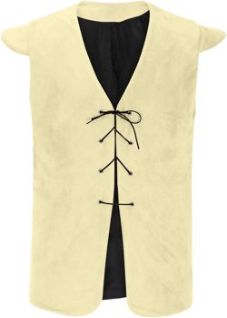Men's Medieval Renaissance Vest Suede Halloween Costume Gothic Steampunk Pirate Shirts Viking Waistcoat Tank Tops Medium Beige