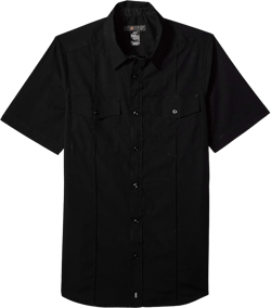 5.11 Tactical Men's Stryke Class A PDU Short-Sleeve Button-Up Shirt, Flex-Tac Stretch Fabric, Style 71037 3X-Large-Short Black