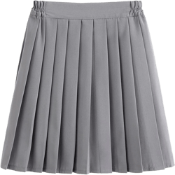 Women Fashion Skirt School Solid Pleated Skirt Academic Style Skirt Sexy Temperament Cover up Skirts for Swimwear