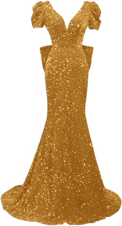 Sequins Prom Dresses Puffy Sleeves Mermaid Long Evening Gowns for Women 2025 Gold 18 Plus