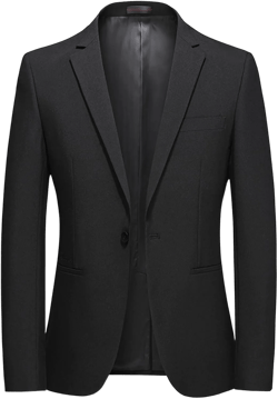 Men's One Button Slim Fit Blazer Lightweight Notched Lapel Business Daily Jacket Casual Solid Color Sports Coat X-Large Black