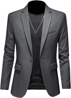 Casual Business Men's Blazer Groom Wedding Gown Blazers for Men Suit Tops Jacke Coat Solid Color Suit Jacket X-Large Dark Gray9