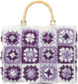 Straw Tote Bag for Women Crochet Beach Bag Summer Woven Rainbow Hobo Handbag Floral Straw Purse Vacation : Clothing, Shoes & Jewelry
