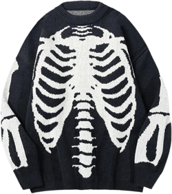 Gihuo Women Dinosaur Oversized Sweater Graphic Crewneck Knitted Pullover Casual Loose Fit Jumper Tops B-black Small