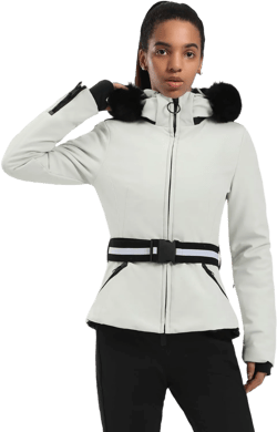 GSOU SNOW Women's Ski Jacket Snowboard Warm Winter Short Slim Snow Coat Jacket Mountain Windproof Waterproof Insulated Hooded