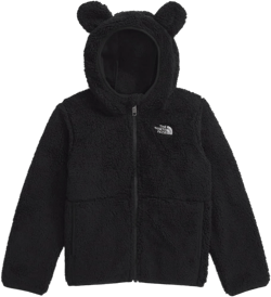 THE NORTH FACE Kids' Campshire Full Zip Hoodie | Cozy Fleece Winter Jacket, Open Hand Pockets & Attached Hood With Bear Ears 5 Tnf Black