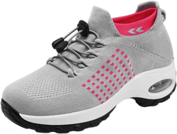 Padgene Women Walking Shoes Sock Sneakers Slip-On Breathable Mesh Trainers Women's Comfortable Casual Ladies Air Cushion Athletic Shoes Running Jogging Shoes