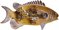 Vintage Style Resin Fish Shaped Jewelry Tray, Ring Dish, Antique Trinket Key Holder Decorative Tray for Necklace Bracelet Display Organizer, Wedding Party Small Serving Dishes