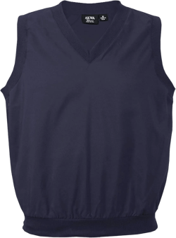 Akwa Made in USA Men's Microfiber Water Repellent V-Neck Pullover Golf Vest 4X-Large Navy