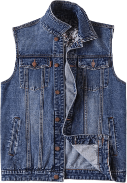 PRIJOUHE Men's Denim Vest Jean Vest Black Denim Motorcycle Black Blue Biker Plus Size Sleeveless Medium 05-blue