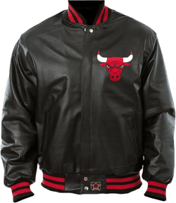 Men’s Vintage Letterman Baseball Varsity Leather Jacket. Chicago Bomber Red and Black Bull Jacket. XX-Large Red and Black