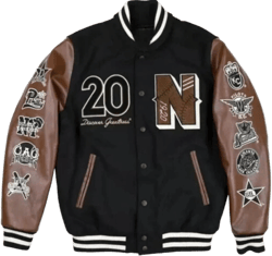 Negro League Baseball S9 Black Varsity Bomber Jacket
