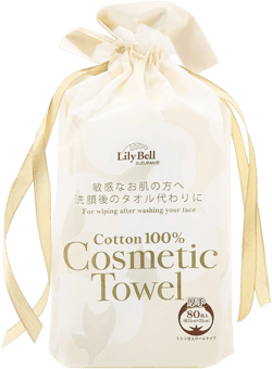 Lily Bell Cotton Tissue Wipes 100% Pure Cotton Disposable Face Towel for Sensitive Skin, Lint-Free, Dry and Wet Use, Makeup Remover, 80 Counts