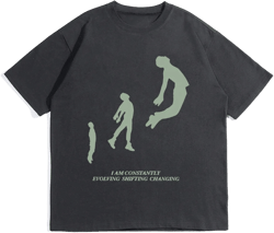 Sleek and Stylish Men's Slogan Figure Graphic Tee - Make a Bold Statement with Fashion!