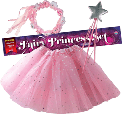 OLYPHAN Tutu Costumes for Kids: Pink Tutu Costume Toddler Girls Dress Up/Star Magic Wand & Flower Princess Crown Halloween