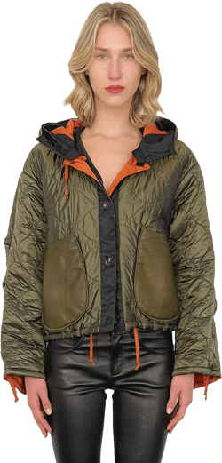 Nylon Reversible Jacket - Orange Army