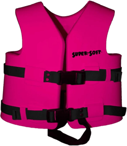TRC Recreation Super Soft Child Size Small Life Jacket USCG Approved Vinyl Coated Foam Swim Vest for Kids Swimming Pool and Beach Gear, Flamingo Pink