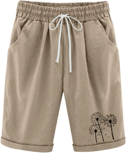 Rvidbe Cotton Bermuda Shorts for Women Elastic Waist Long Linen Walk Short Workout Lounge Shorts with Drawstring Bermuda Shorts for Women Plus Size Womens Shorts at Amazon Women’s Clothing store