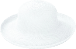 Wallaroo Hat Company Women’s Petite Victoria Sun Hat – Wide Brim, Packable, Adjustable, Breathable, Small Summer Beach Hat X-Small-Small White