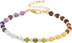 GolbalJew Tiny Crystal Beads Bracelet Colorful Natural Stone Adjustable Link Bracelet for Women Trendy Jewelry Gift