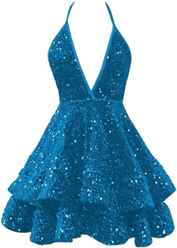 okdaisTiered Sequin Homecoming Dresses for Teens 2025 Short Prom Dresses V-Neck Cocktail Gowns : Clothing, Shoes & Jewelry