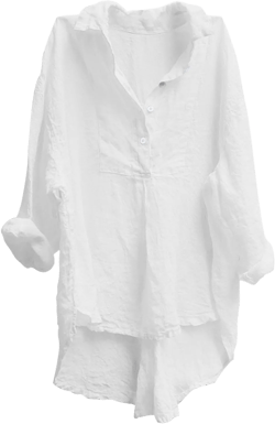 Oplxuo Womens Casual Cotton Linen Shirts Ladies Long Sleeve V Neck Tunic Tops Loose High Low Asymmetrical Hem Tee Blouses White X-Large