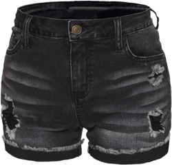 Atditama Women's Summer Ripped Jean Shorts Stretch Skinny Frayed Denim Shorts Beach Casual Women Shorts 10-12 150 Black