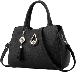 Pahajim Womens Leather Purses and Handbags Top Handle Satchel Bags Tote Bags Tote Purses for Women Black
