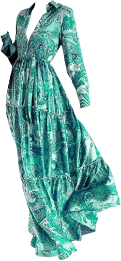 ToddlBy 2023 Fashion European and American Women's Blue Elegant Long Sleeved Dress Plus Size Clothes (Blue, XL)