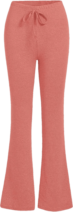 SOLY HUX Women's High Waist Flare Leggings Bell Bottom Sweatpants Casual Bootcut Yoga Pants X-Small Pure Coral Pink