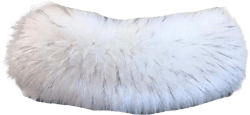 Faux Fur Collar Scarf Hood Trim Neck Warmer for Winter Coat Jacket Parka White&black 90cm/ 35.4"