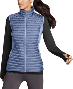 Eddie Bauer Women's MicroTherm 2.0 Down Vest Plus 3X Dusty Blue