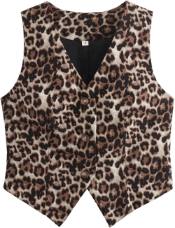 Fashion Leopard Summer V-Neck Vest Top
