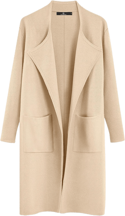 LILLUSORY Women's Long Knit Wool Cardigan Sweaters Oversized Fall Dressy Coatigan Jackets 2024 Winter Coats