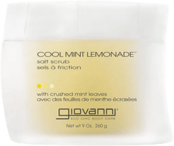 GIOVANNI Cool Mint Lemonade Salt Scrub - Salt Based Body Scrub, Gentle Body Exfoliant With Crushed Mint Leaves, Essential Oils, Aloe, Invigorating & Energizing Mint & Lemon Body Scrub - 9 oz (1 Pack) Peppermint 9 Ounce (Pack of 1)