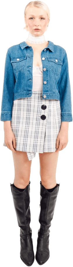 Plaid Pleated Mini Skirt