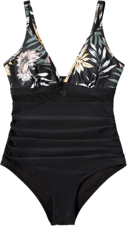 SUUKSESS Women Sexy Mesh Tummy Control Swimsuit Push Up High Waisted Bathing Suit at Amazon Women’s Clothing store
