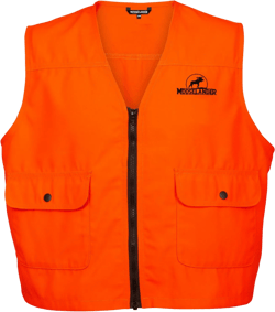 Youth Safety Vest - High Visibility Mesh Safety Vest for mens with Pockets and Zipper - Perfect for Hunting Large-X-Large Blaze Orange