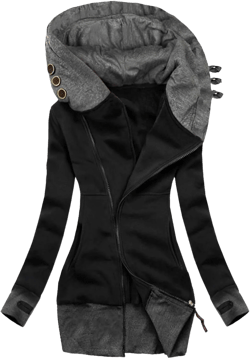 Womens Full Zip Up Hoodie Workout Sports Jacket Sweatshirt with Thumb Holes Slim Fit Long Sleeve Running Track Jacket Small Black
