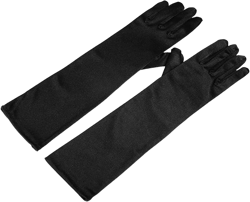 Women's 55cm Stretchy Silky Satin Bridal Wedding Prom Finger Gloves